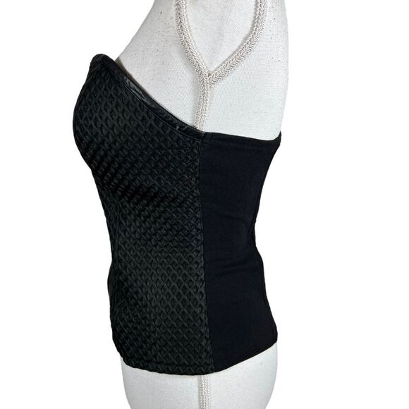 K.Jordan Mesh Zip Up Strapless Corset Top - Picture 4 of 9